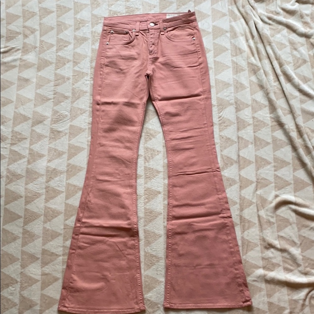 NWOT women’s Rag & Bone high rise bell, peach, 28